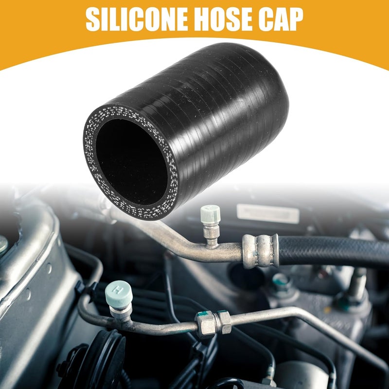 Partuto 1Pc 30mm 1.18" ID Universal Silicone Coolant Cap Intake Vacuum Hose End Plug - Car for Coolant Heater Bypass Vacuum Water Port - Silicone Black - Image 2